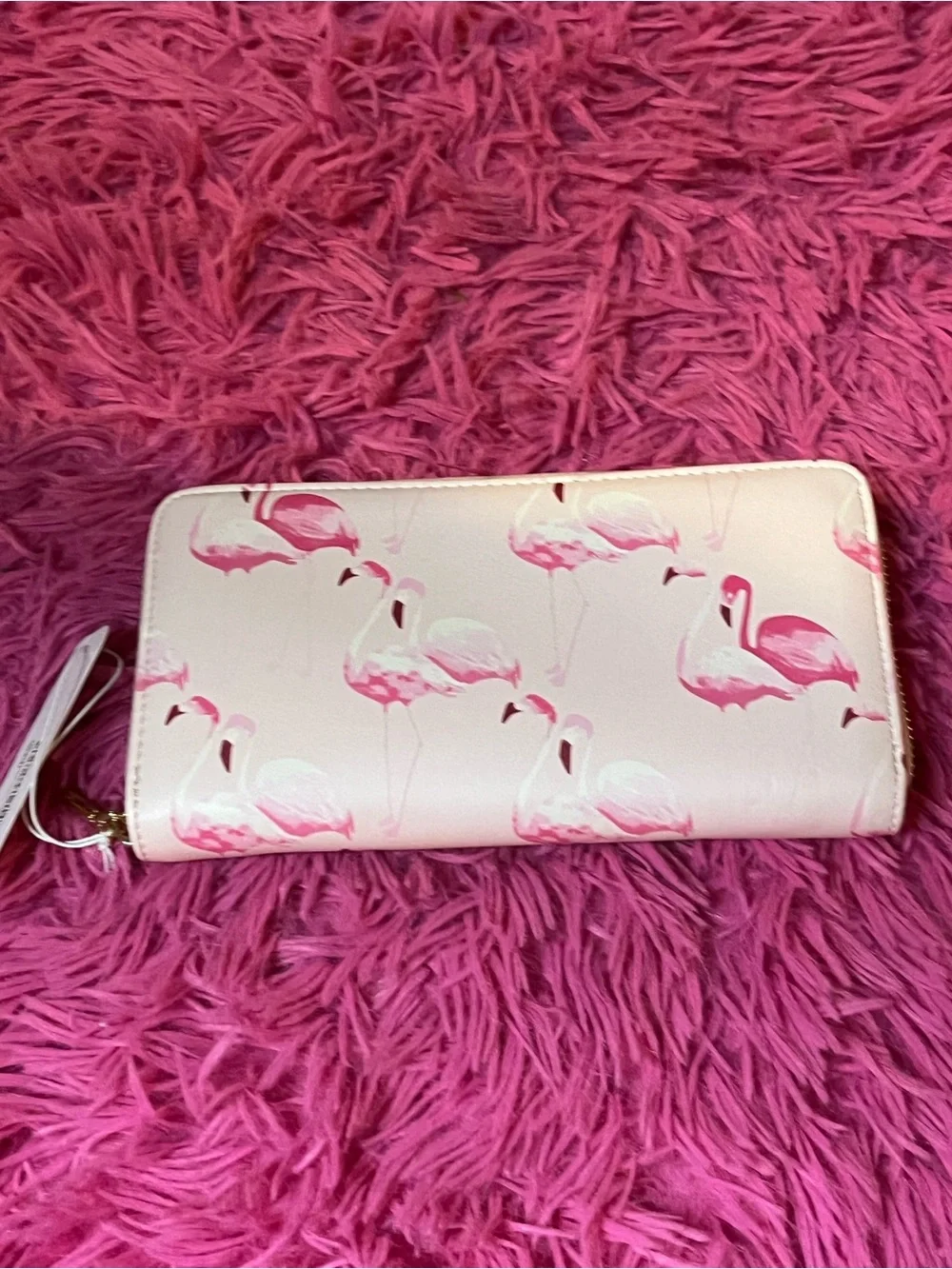 Pink Flamingo Print Zip Wallet - Women Bags